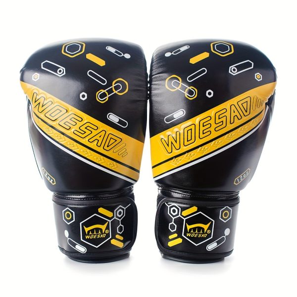 PU+Polyurethane Boxing Sanda Gloves, A Pair Of 8oz/ 10oz/ 12oz/ 14oz Boxing Gloves For Sandboxing, Kickboxing And Muay Thai Training.